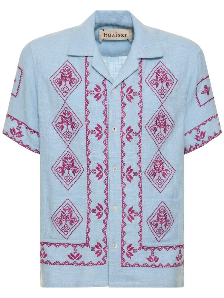 BAZISZT Embroidered Cotton Shirt Cover