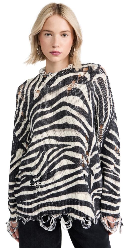 R13 Zebra Oversized Sweater Zebra Print Cover