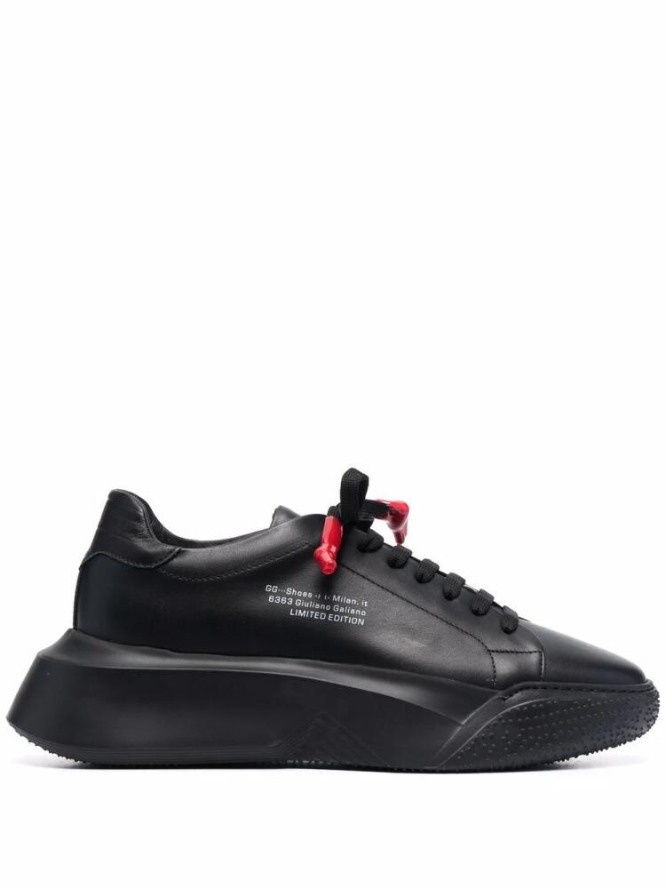 Giuliano Galiano leather lace up sneakers - Black Cover