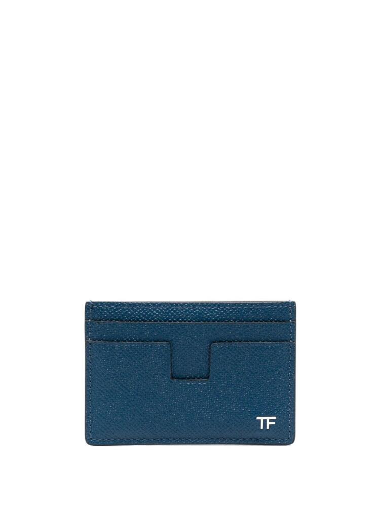 TOM FORD logo-plaque leather wallet - Blue Cover