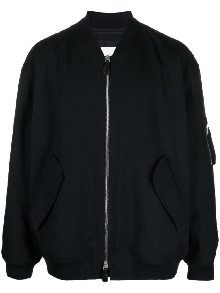 Jil Sander gabardine-weave bomber jacket - Black Cover