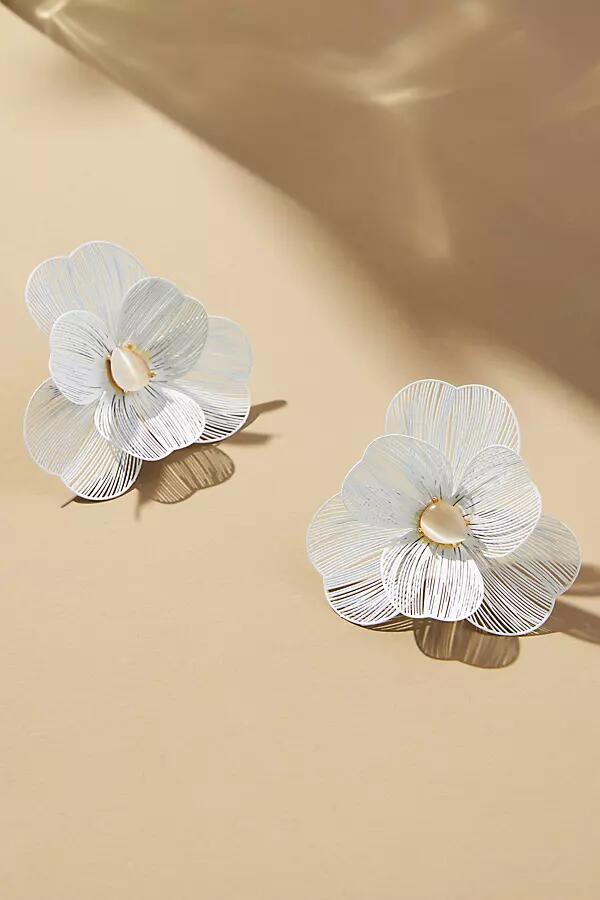 By Anthropologie Wire Floral Earrings Cover