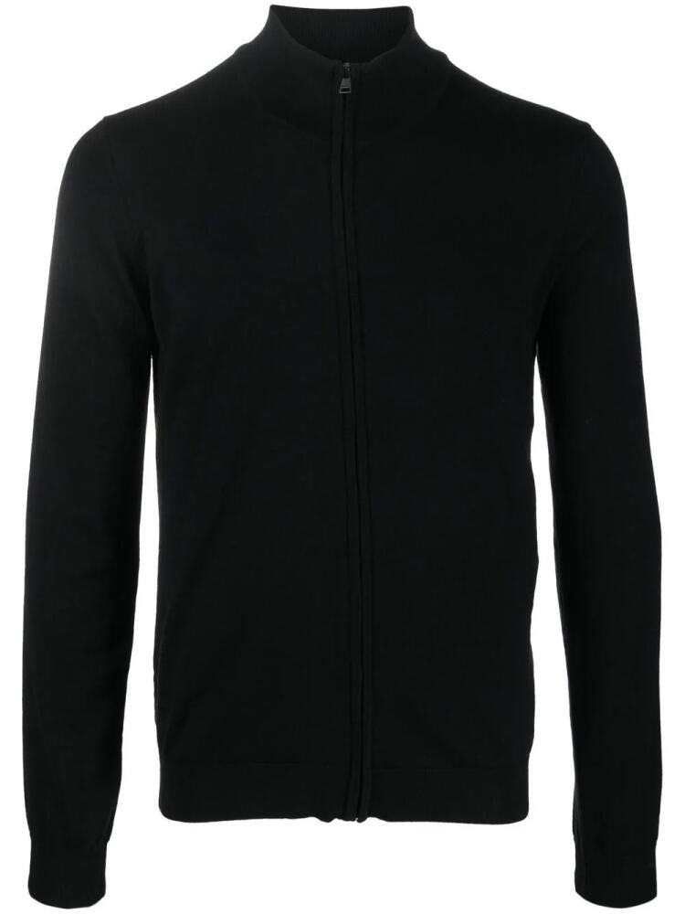 BOSS zipped virgin-wool jumper - Black Cover