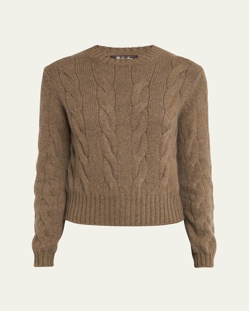 Loro Piana Napier Cashmere Cable-Knit Sweater Cover