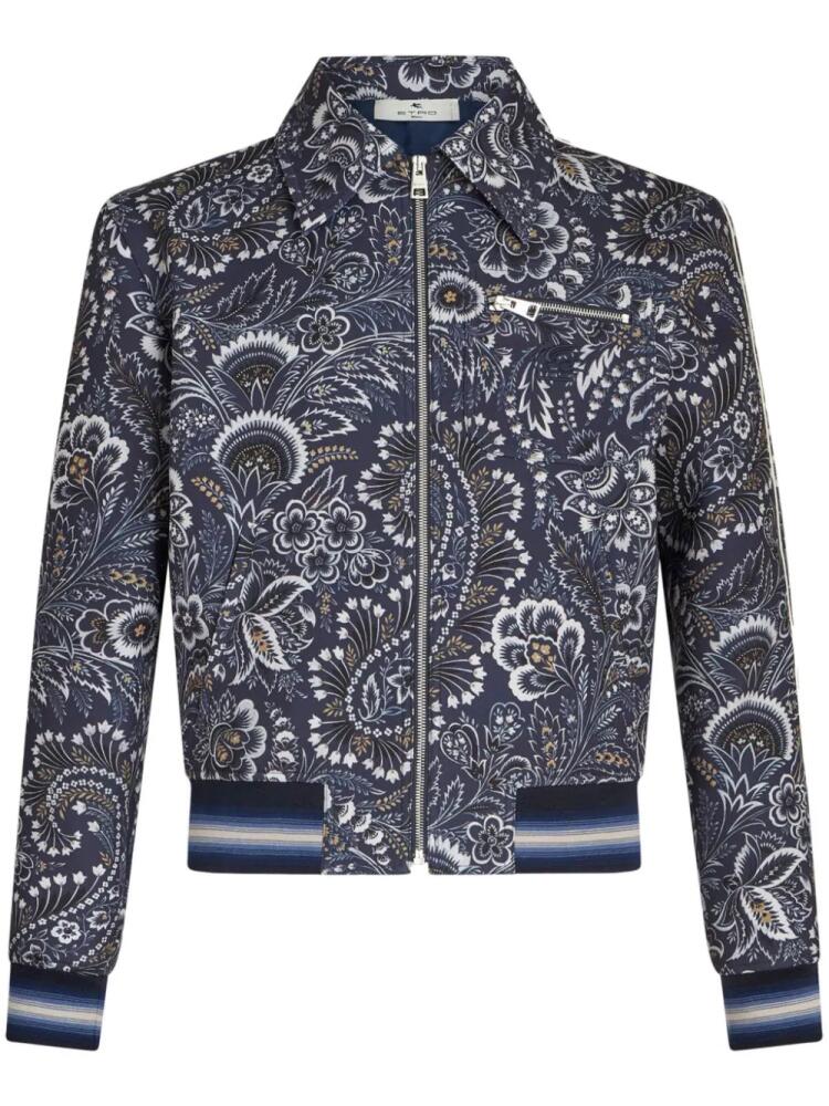 ETRO paisley-print bomber jacket - Blue Cover