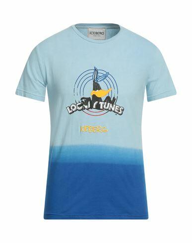 Iceberg Man T-shirt Azure Cotton, Polyester Cover