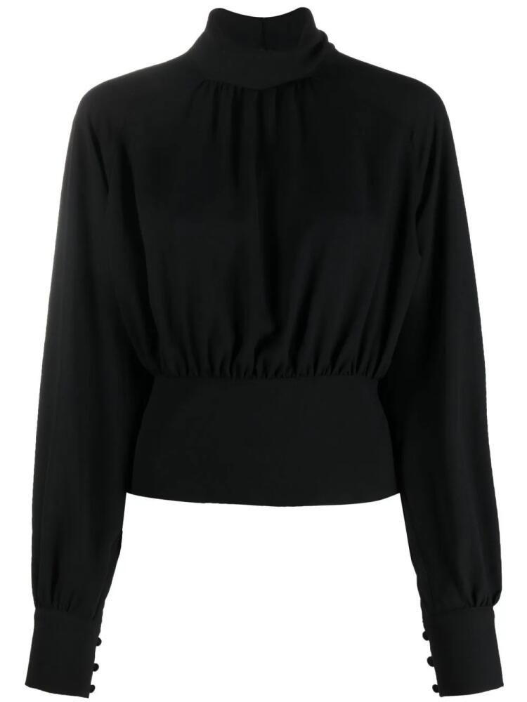 Filippa K mock-neck wide-sleeves blouse - Black Cover