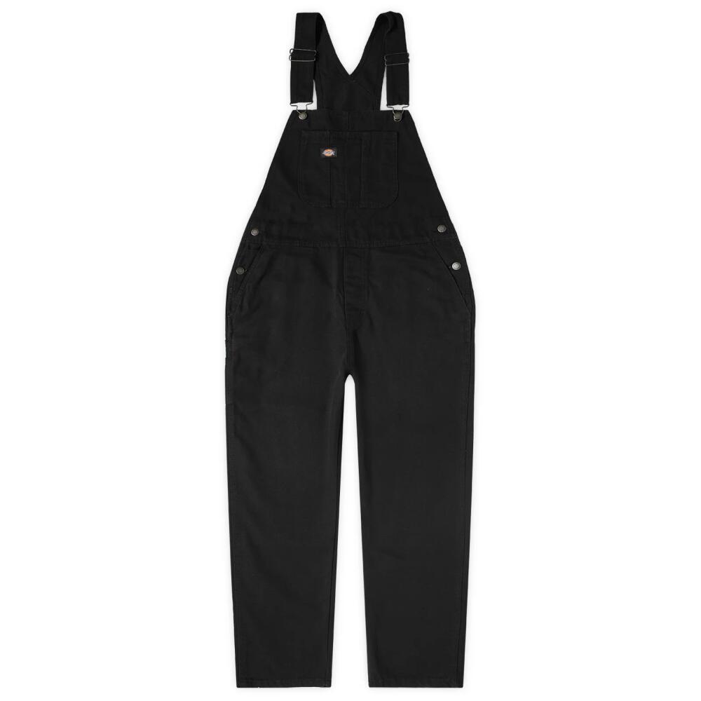 Dickies Women's Duck Canvas Classic Bib Overall in Stone Washed Black Cover