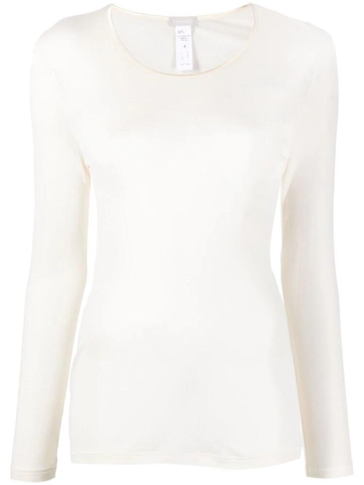 Hanro long-sleeve silk top - Neutrals Cover