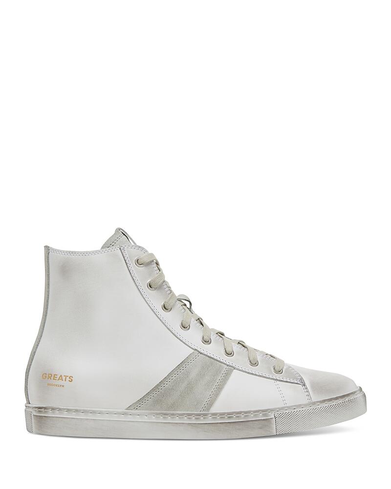 Greats Men's Reign Distressed Leather High Top Sneakers Cover