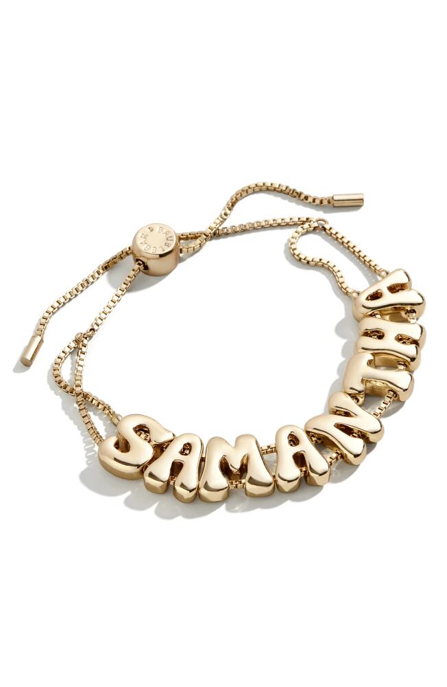 BaubleBar Bubble Custom Slider Bracelet in Gold Cover