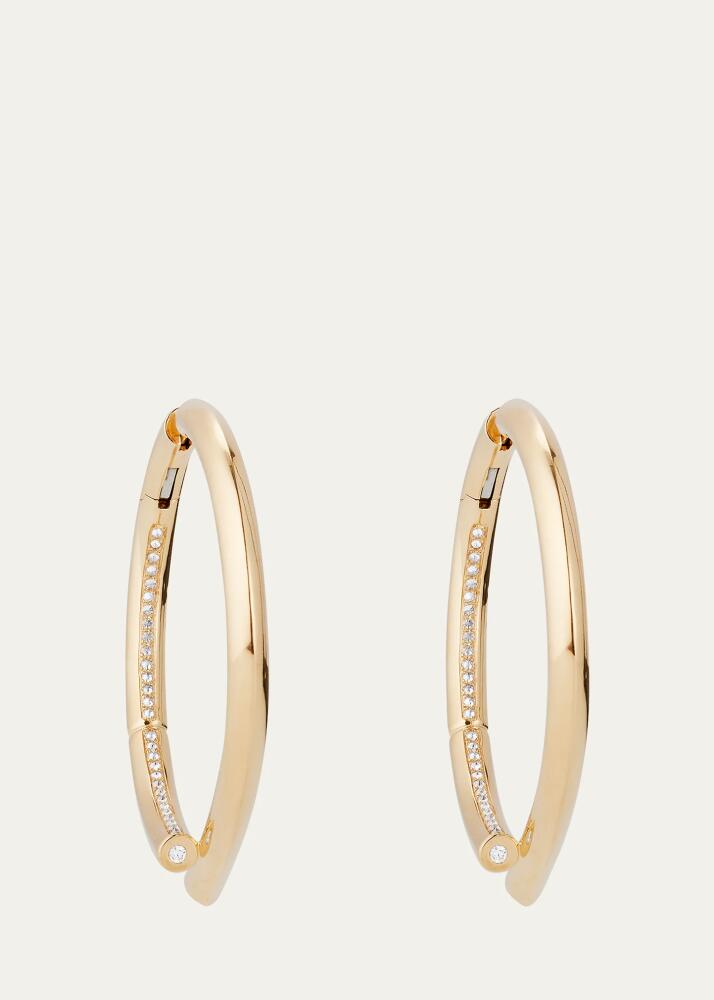 TABAYER 18K Yellow Gold Fairmined Oera Earrings with Diamonds Cover