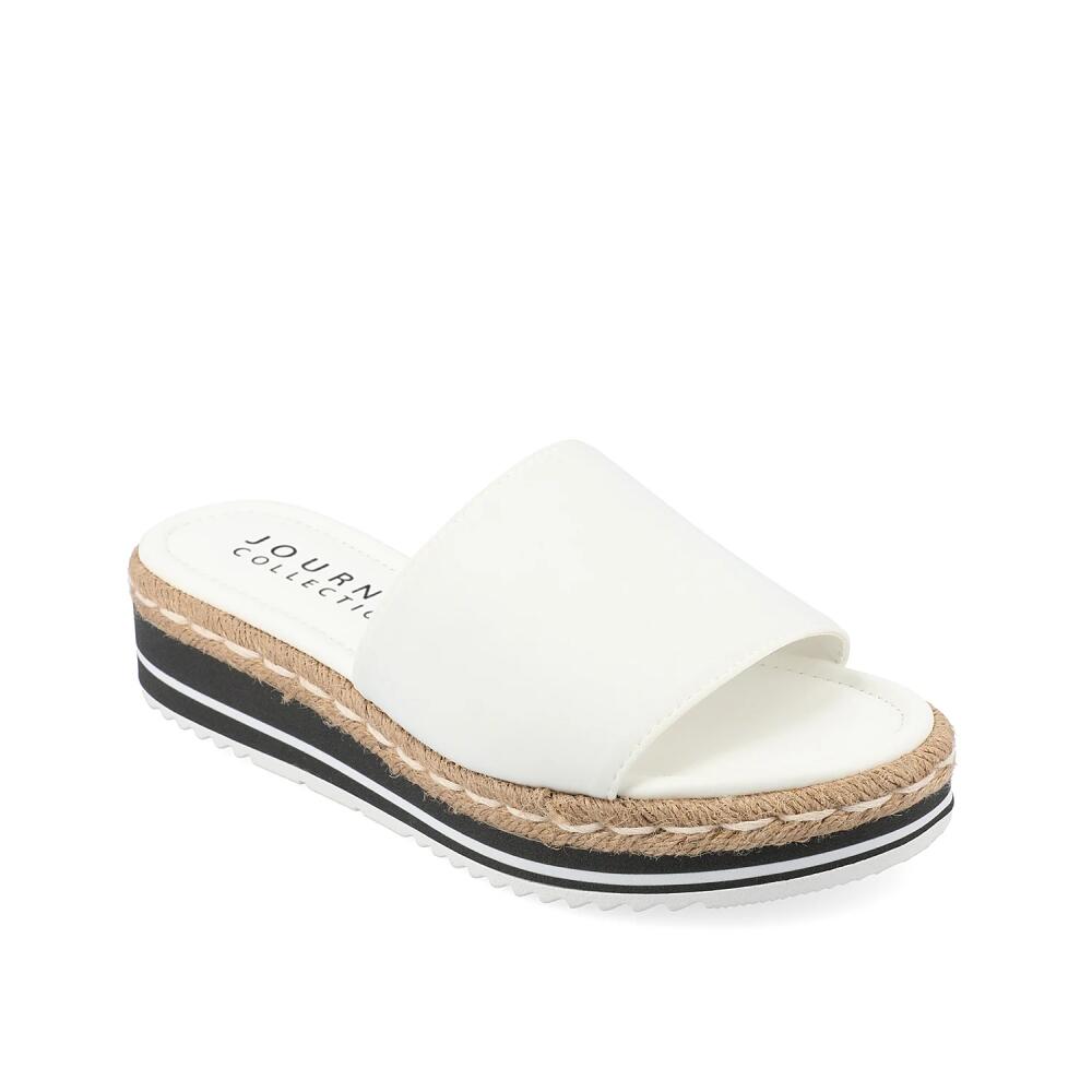 Journee Collection Rosey Slide Sandal | Women's | White Cover