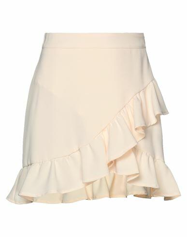 Soallure Woman Mini skirt Ivory Polyester Cover