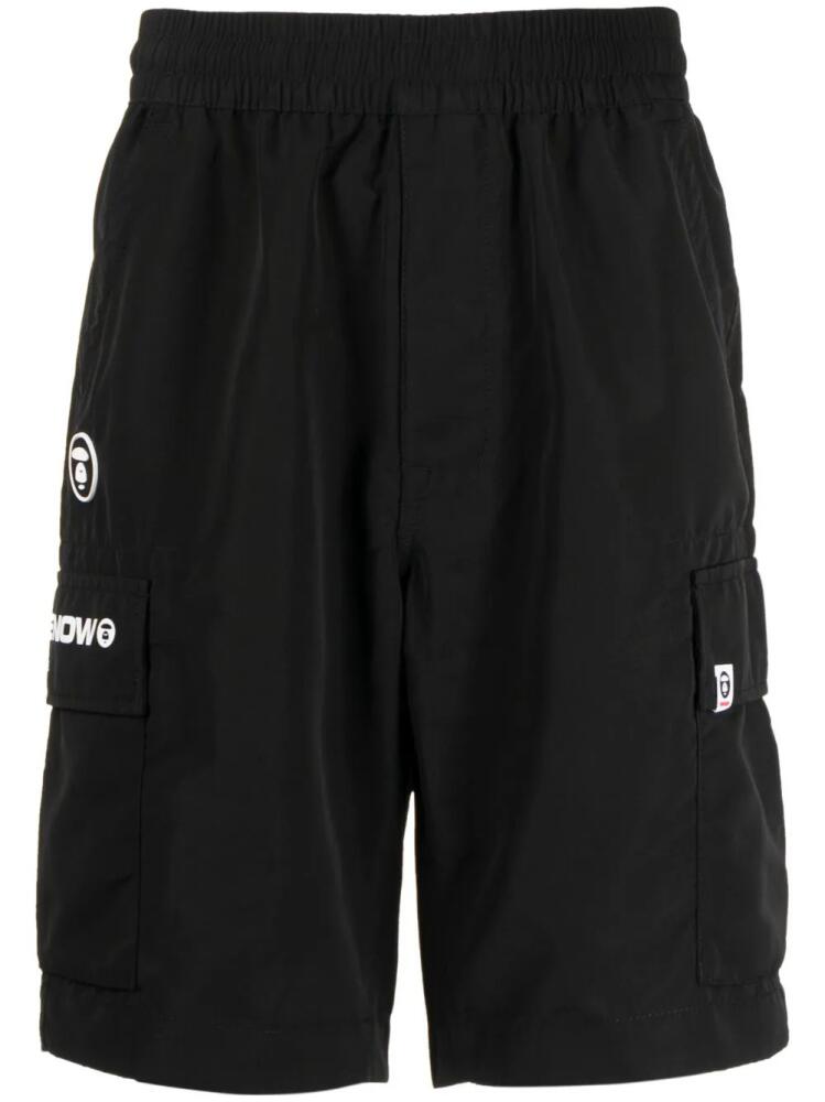 AAPE BY *A BATHING APE® logo-appliqué cargo shorts - Black Cover