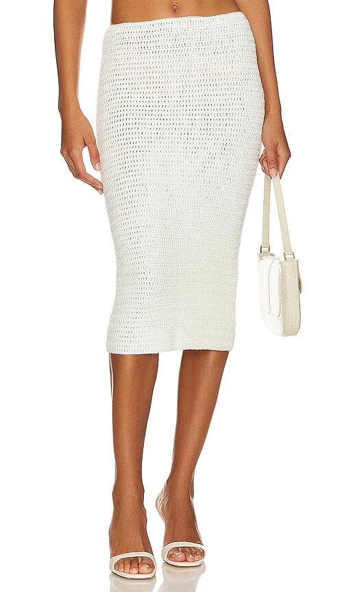 Bahia Maria Maxi Rose Midi Skirt in Ivory Cover