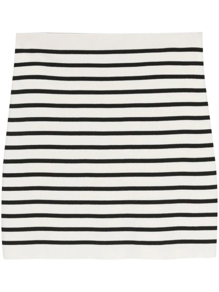 Roberto Collina striped knitted skirt - White Cover