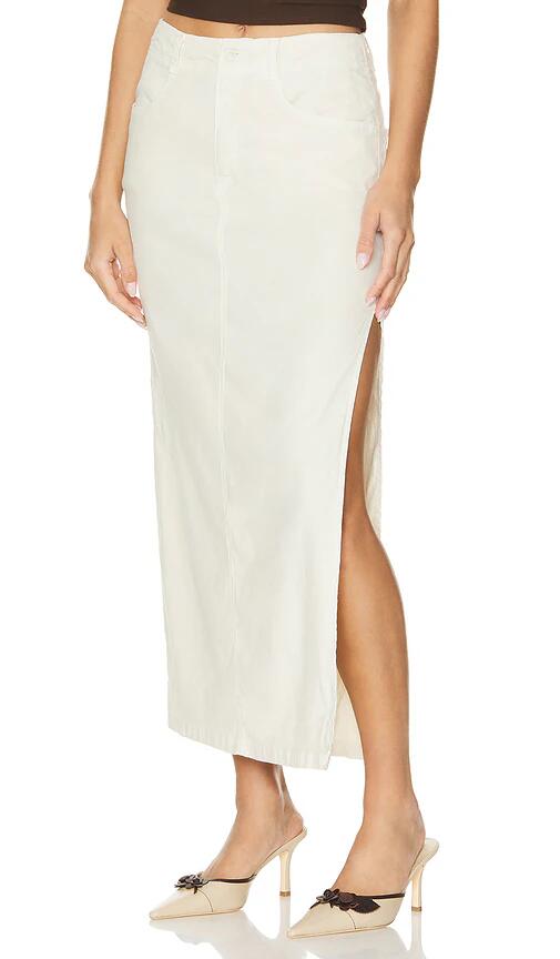 Bella Dahl Indigo Side Slit Skirt in Cream Cover