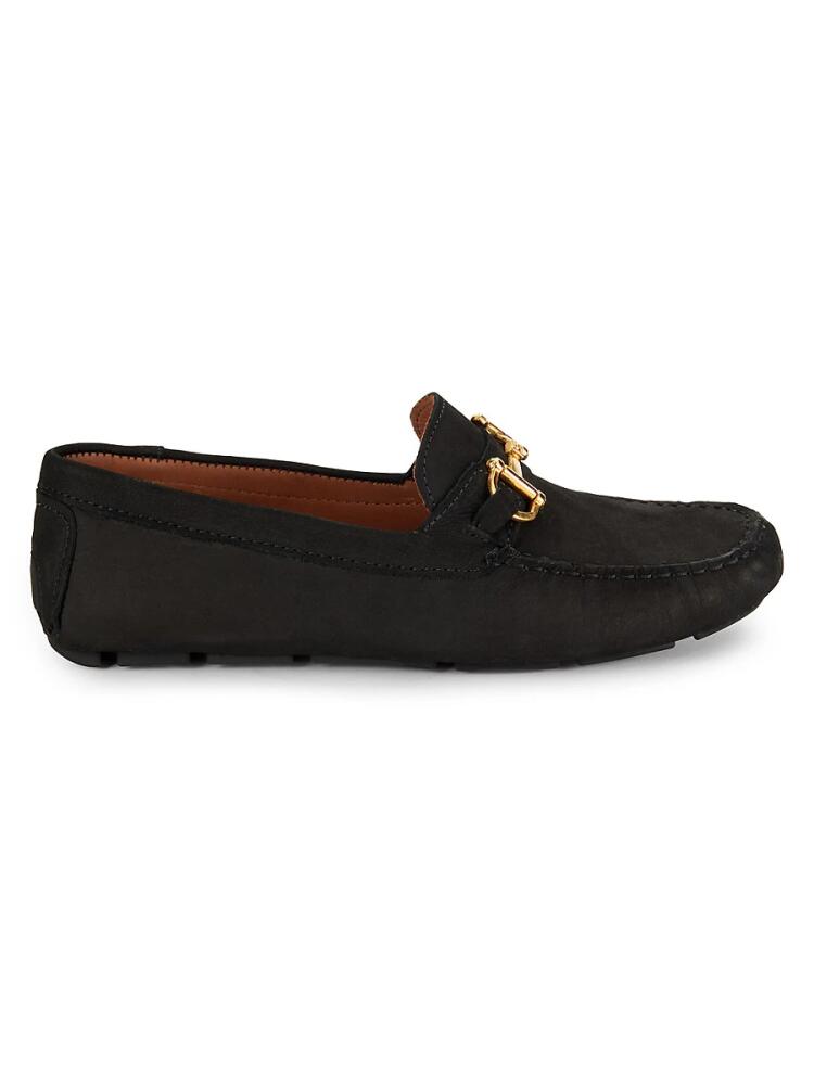 Massimo Matteo Men's Leather Driving Bit Loafers - Black Cover