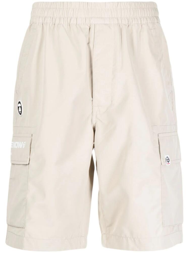 AAPE BY *A BATHING APE® logo-appliqué cargo shorts - Neutrals Cover