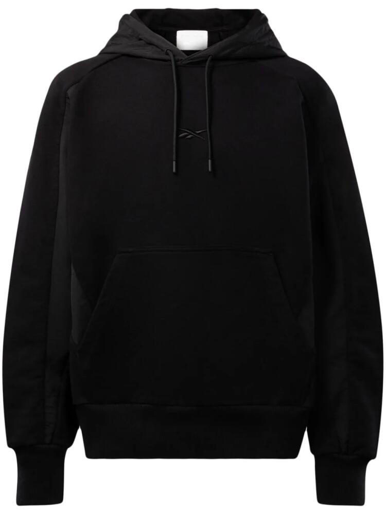 Reebok LTD logo-embroidered cotton hoodie - Black Cover