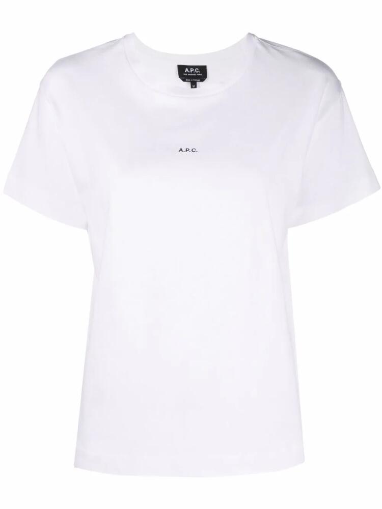 A.P.C. Jade logo-print T-shirt - White Cover