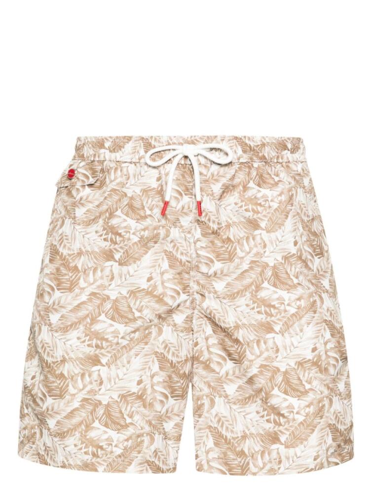 Kiton floral-print swim shorts - Neutrals Cover