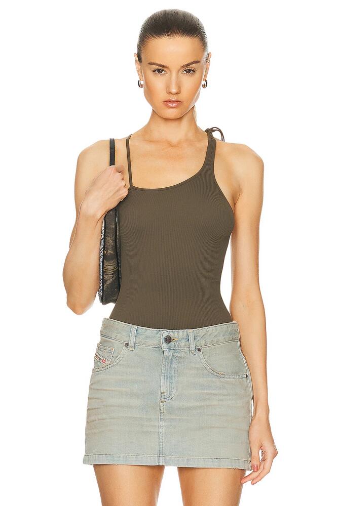 Andreadamo Ribbed Jersey Tank Top in Olive Cover