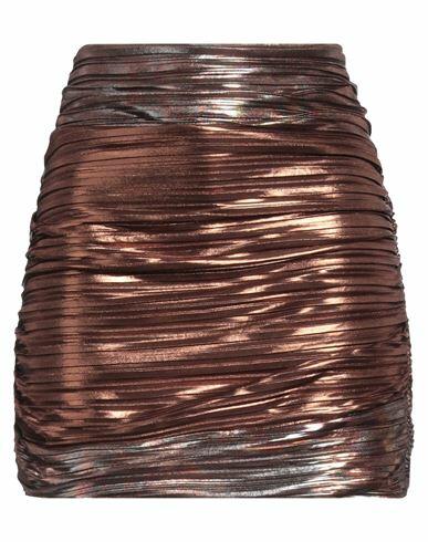 Sabina Musáyev Woman Mini skirt Bronze Polyester Cover