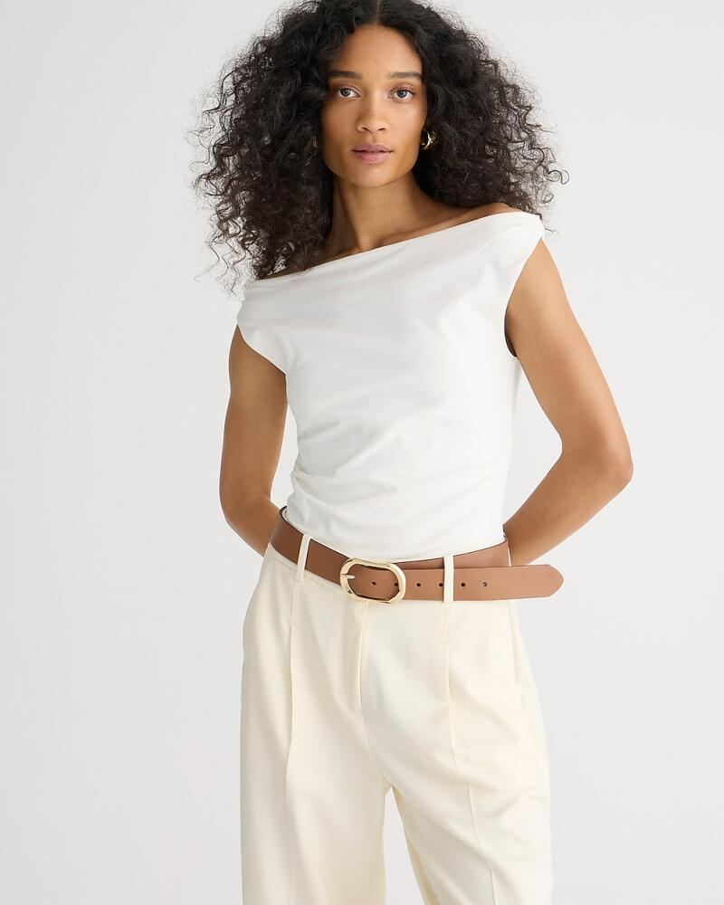 J.Crew Off-the-shoulder tank top in stretch cotton blend Cover