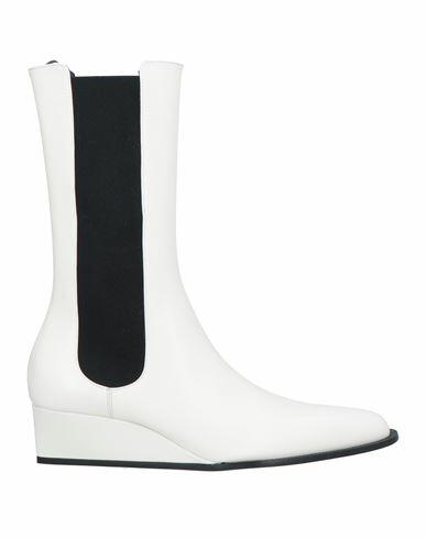 Victoria Beckham Woman Ankle boots Off white Calfskin, Textile fibers Cover