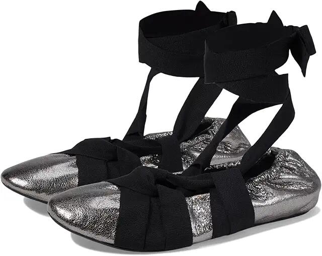 Free People Cece Wrap Ballet Flat (Pewter) Women's Shoes Cover