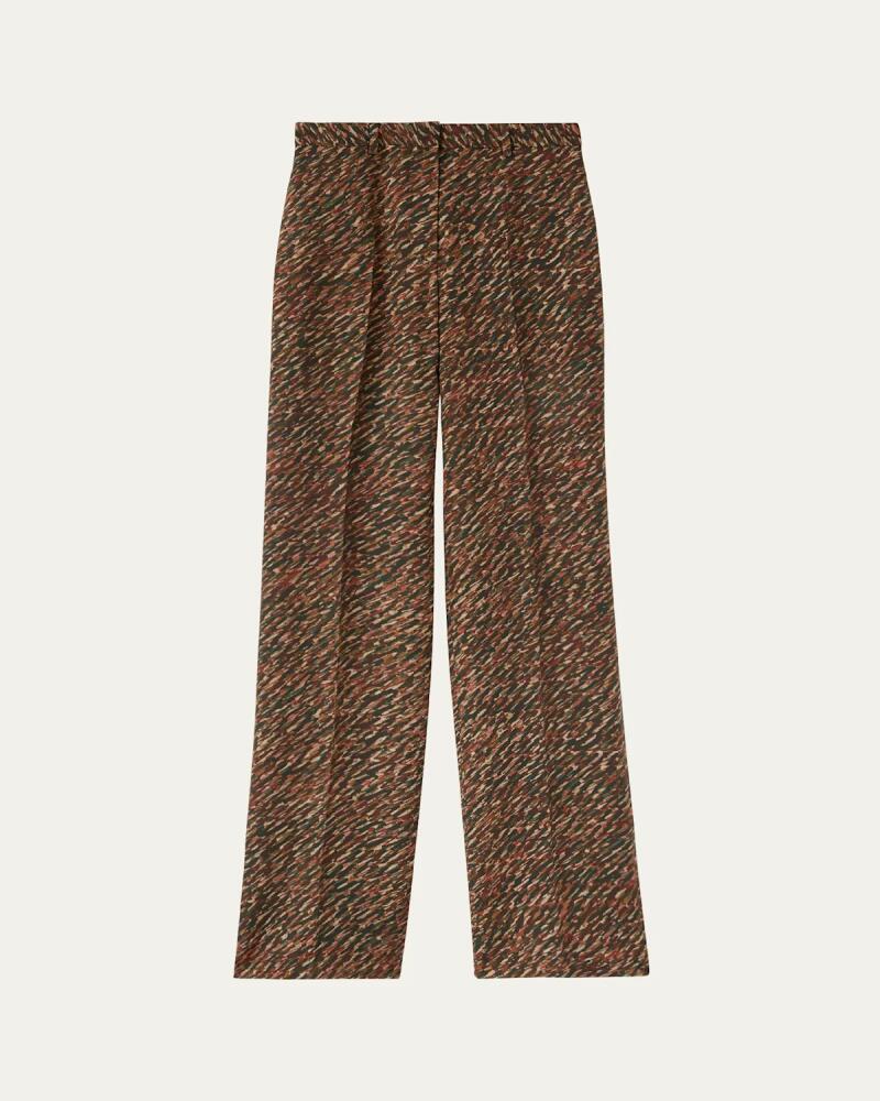 Loro Piana Dany Silk Andre-Print Trousers Cover