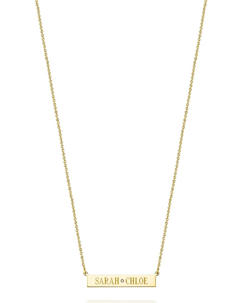 Sarah Chloe Leigh 14K Gold ID Center Diamond Necklace Cover