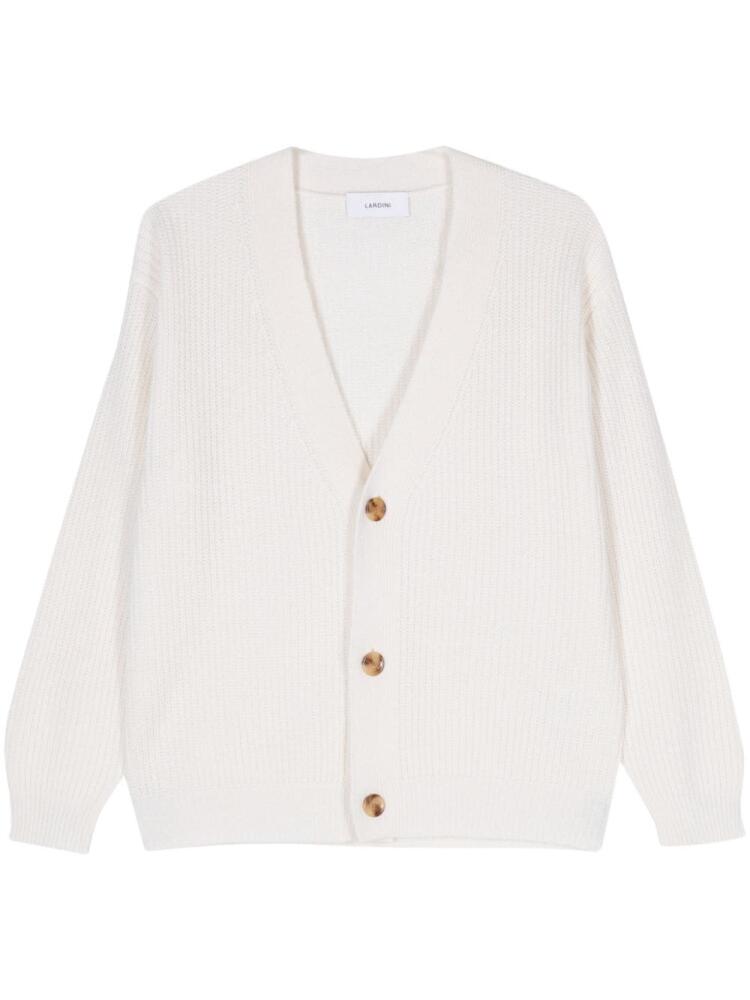 Lardini ribbed-knit cardigan - Neutrals Cover