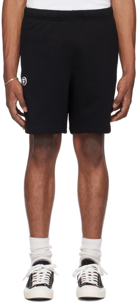 AAPE by A Bathing Ape Black Moonface Shorts Cover