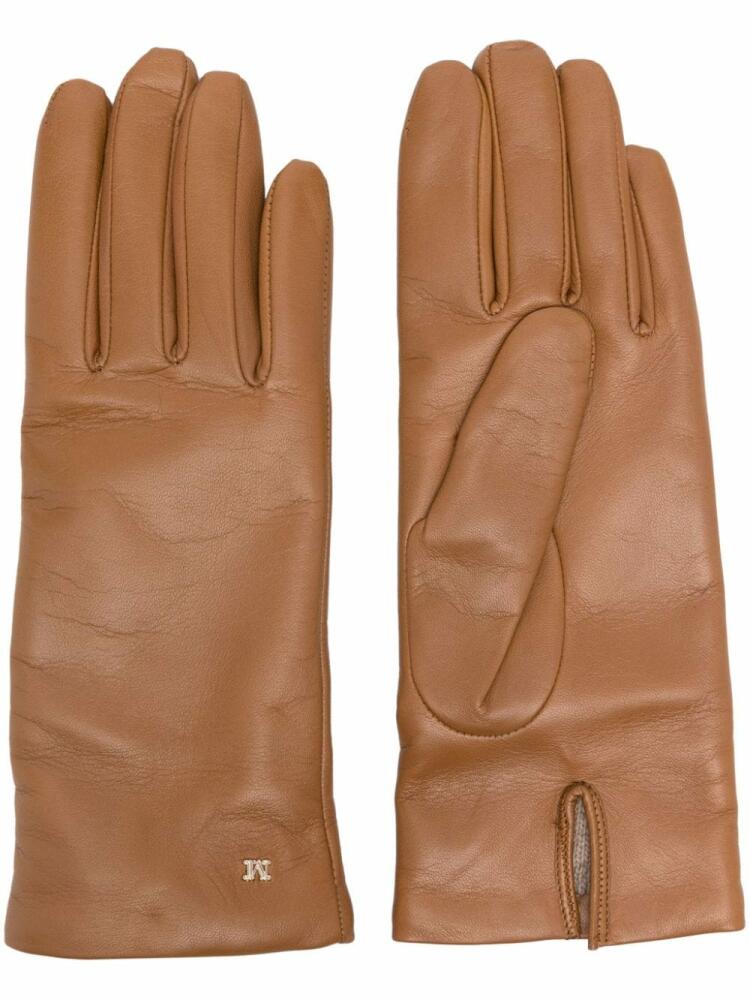 Max Mara Spalato leather gloves - Brown Cover