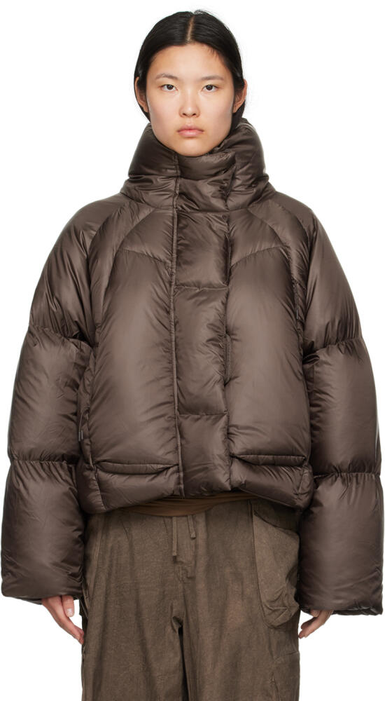 Entire Studios Brown UVR Down Jacket Cover