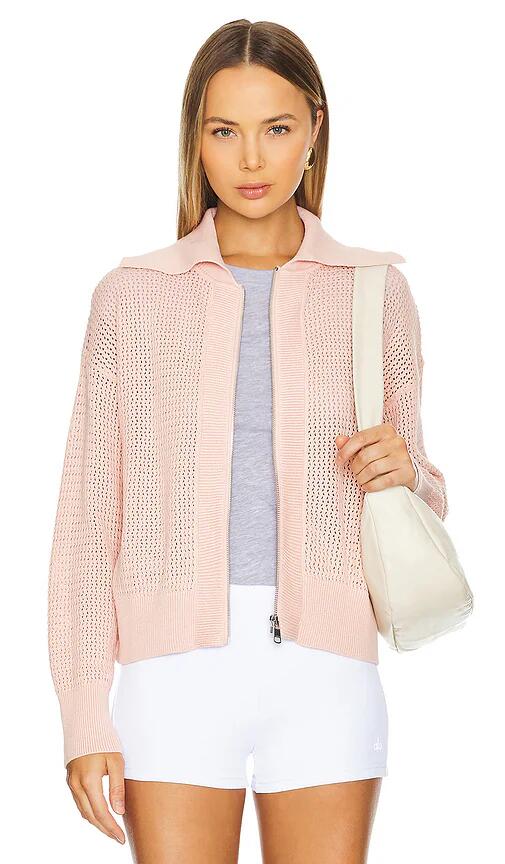 Varley Fairfield Knit Jacket in Rose Cover