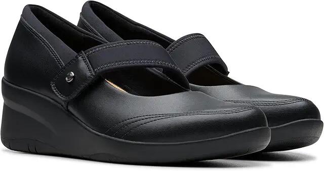 Clarks Suttyn May (Black Leather) Women's Flat Shoes Cover