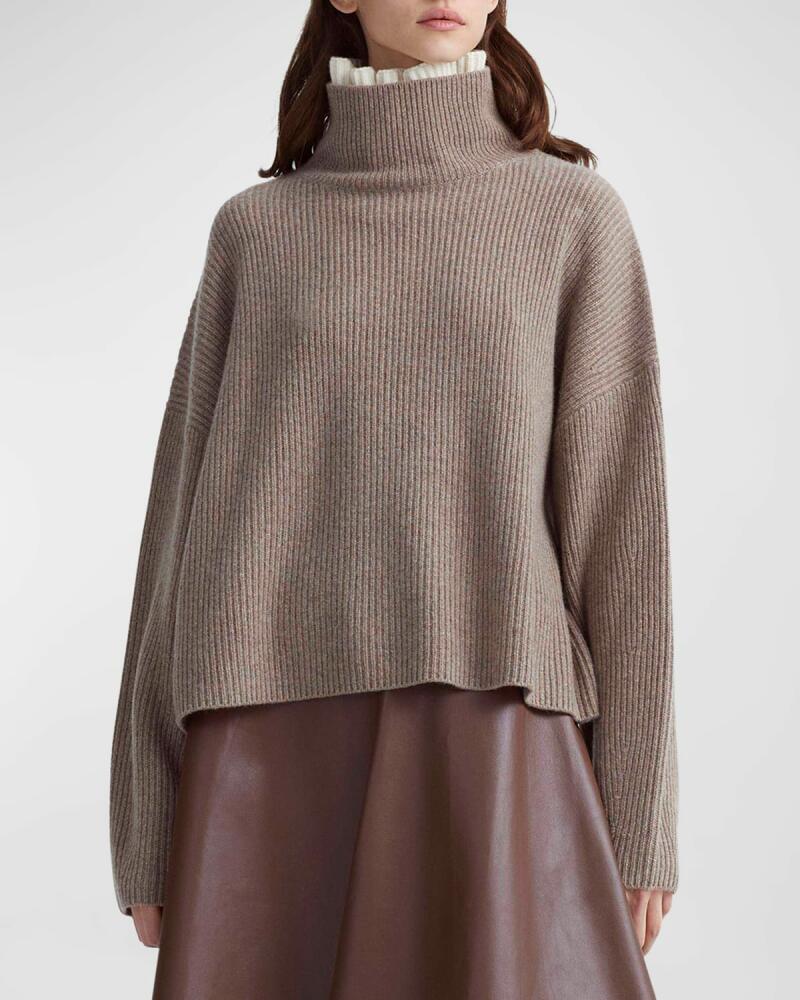 Altuzarra Zoppez Ribbed Turtleneck Cashmere Sweater Cover