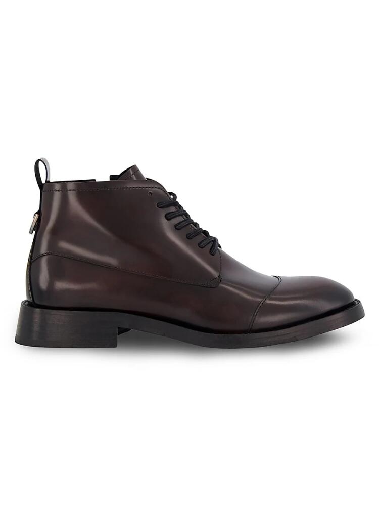 Karl Lagerfeld Paris Men's White Label Leather Chukka Boots - Burgundy Cover