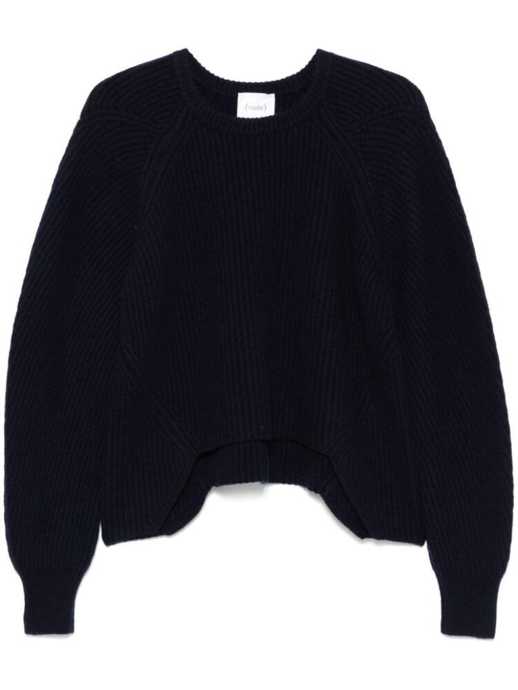 Nude wool sweater - Blue Cover