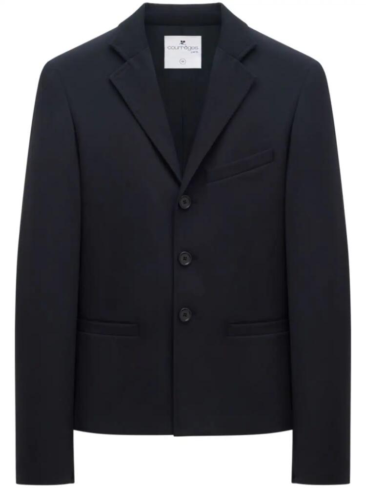 Courrèges notched-lapels single-breasted blazer - Black Cover