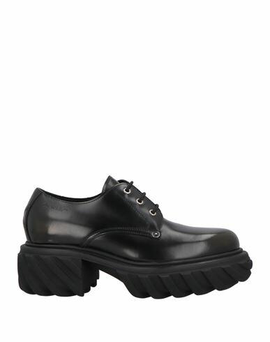 Off-white Man Lace-up shoes Black Leather Cover