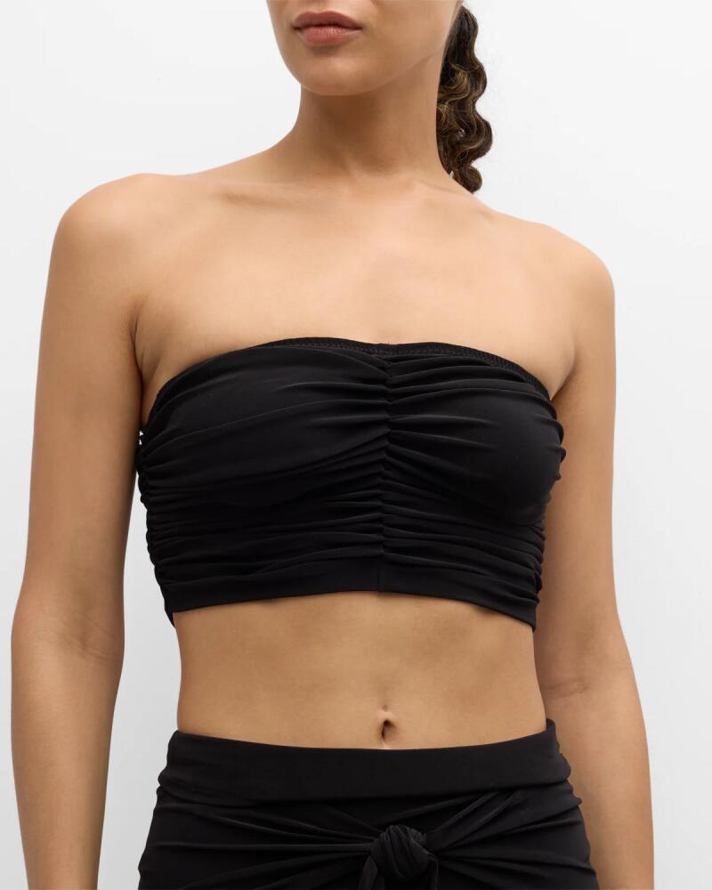 Norma Kamali Cropped Slinky Bra Bikini Top Cover