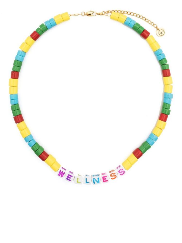 Sporty & Rich Wellness beaded necklace - Yellow Cover