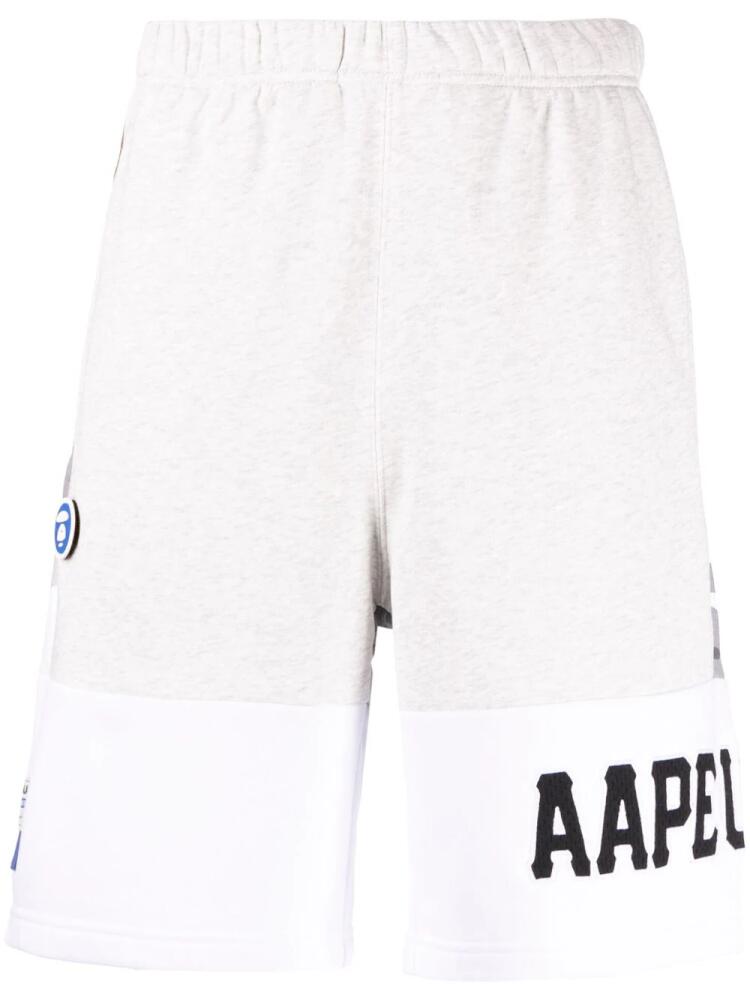 AAPE BY *A BATHING APE® panelled-design track shorts - Grey Cover