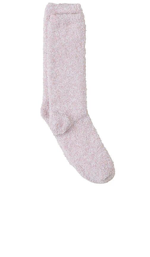 Barefoot Dreams CozyChic Womens Heathered Socks in Blush Cover