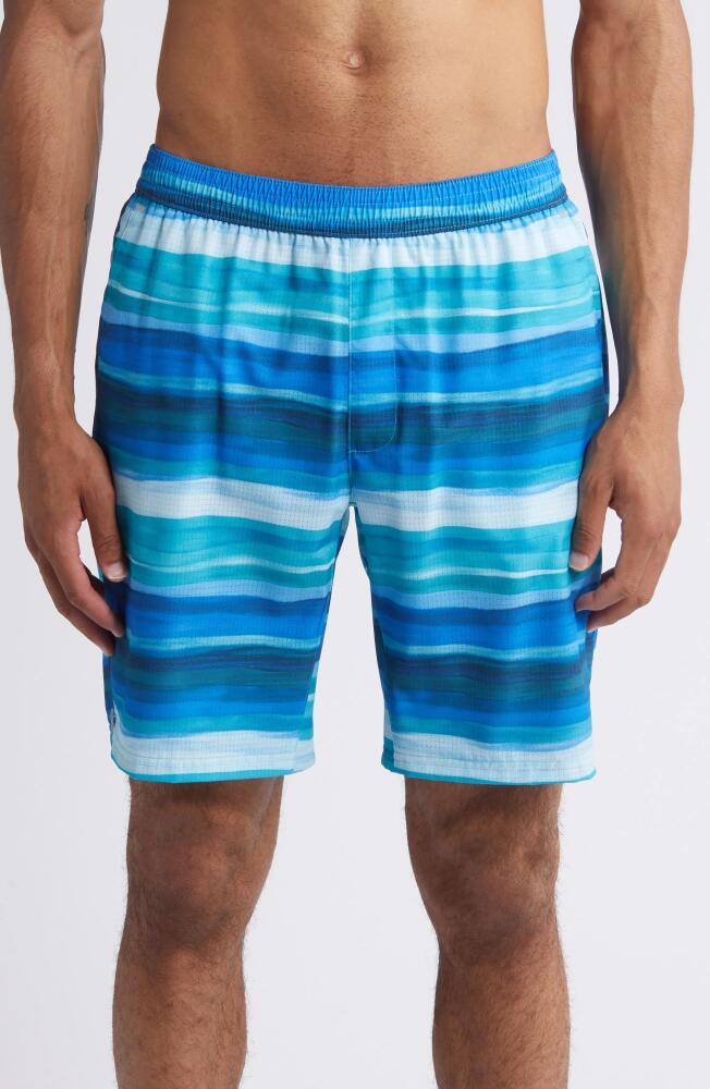 Tommy Bahama Monterey Coast Under Sea IslandZone Stripe Hybrid Shorts in Maritime Cover